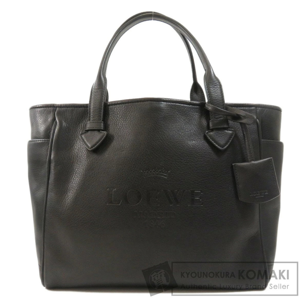 Loewe logo embossed tote bag calfskin